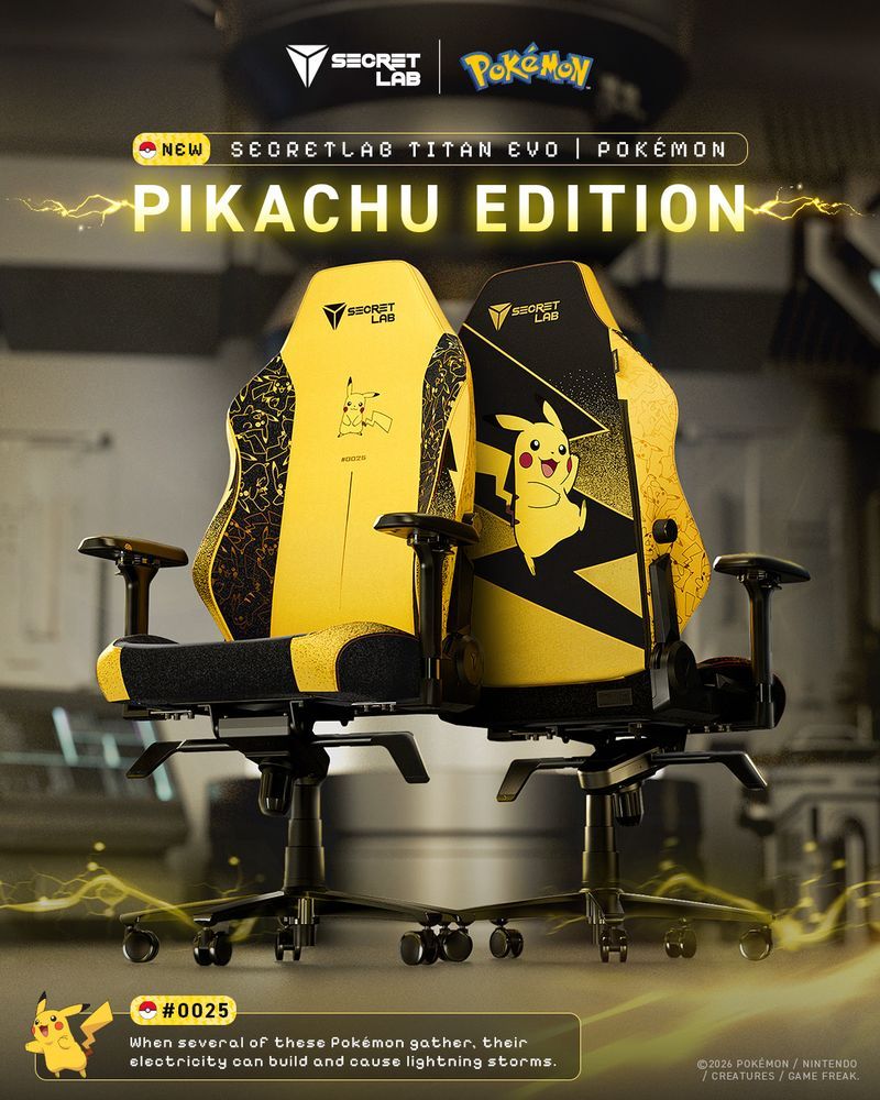Secretlab X Pok&eacute;mon chairs Titan EVO