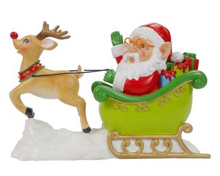 small reindeer sleigh gnome