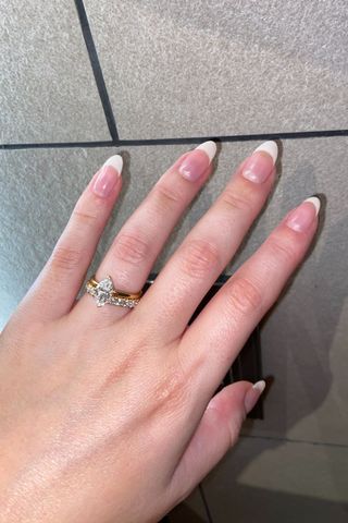 Tori's proposal nails - milky white french manicure