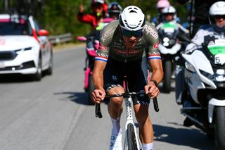 JESI ITALY MAY 17 Mathieu Van Der Poel of Netherlands and Team Alpecin Fenix attacks during the 105th Giro dItalia 2022 Stage 10 a 196km stage from Pescara to Jesi 95m Giro WorldTour on May 17 2022 in Jesi Italy Photo by Tim de WaeleGetty Images