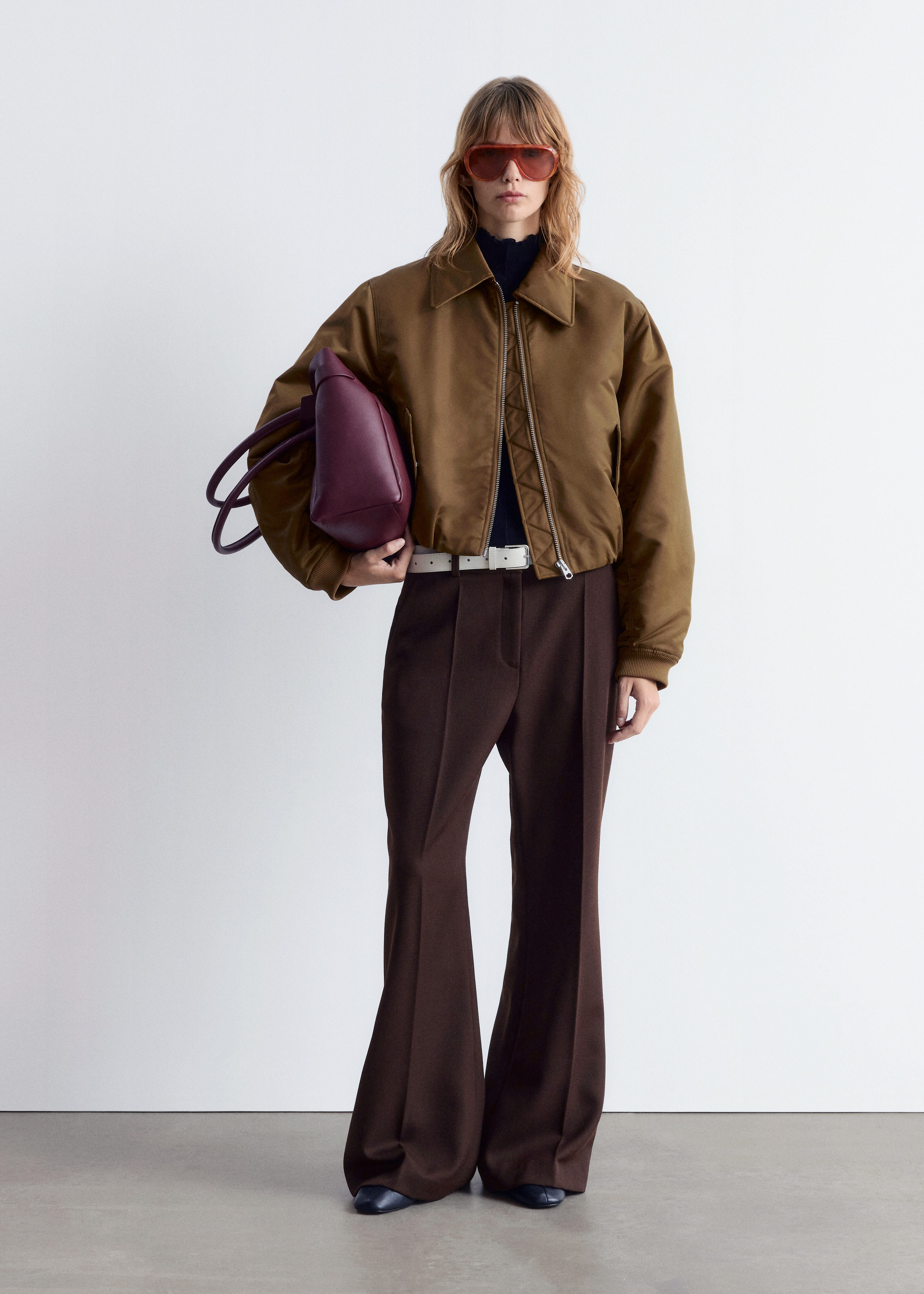 Cropped Bomber Jacket