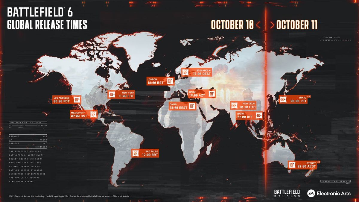 BATTLEFIELD 6 RELEASE LIVE COVERAGE visual data 6