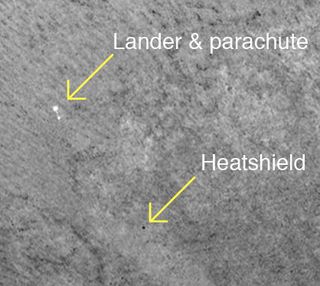 Mars Lander's Heat Shield Spotted From Space
