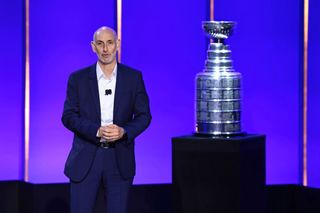 Luis Silberwasser with the Stanley Cup at the WBD upfront