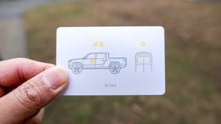 2025 Rivian R1T Tri key card.