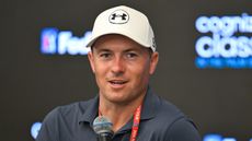 Jordan Spieth speaks to the press before the Cognizant Classic