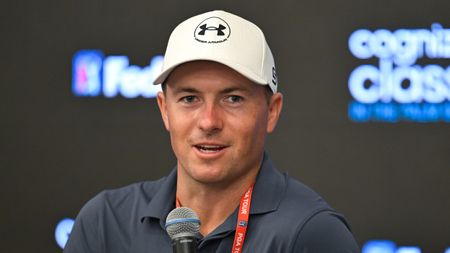 Jordan Spieth speaks to the press before the Cognizant Classic