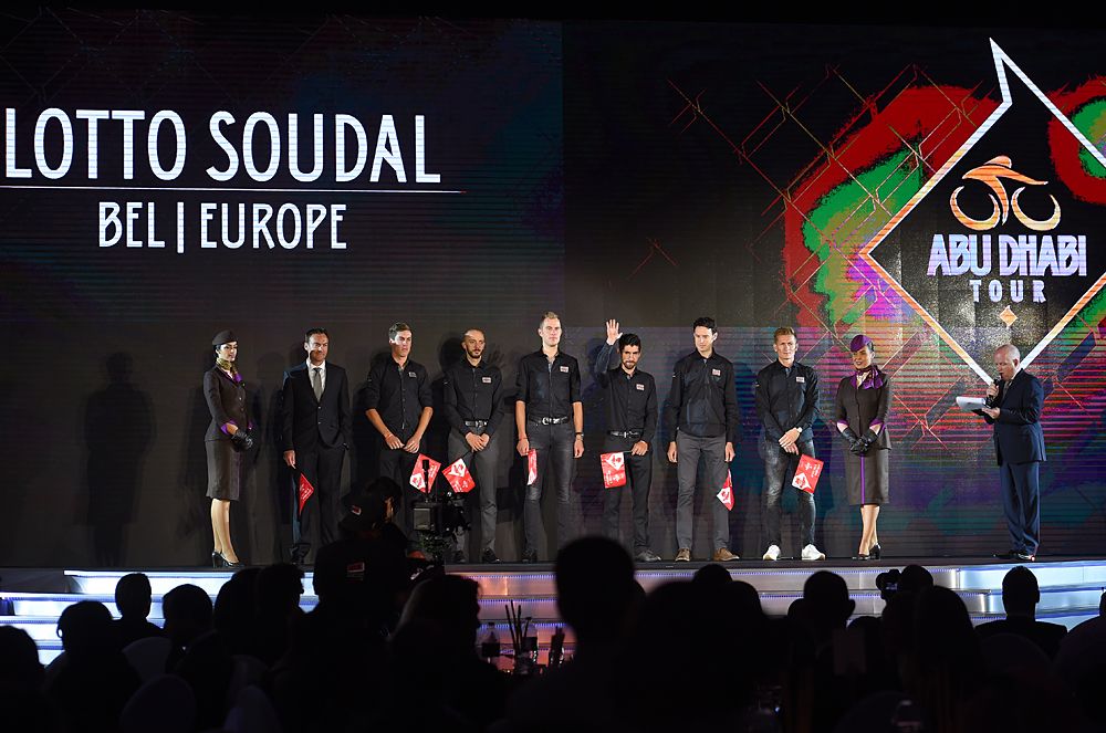 2016 UCI Gala in Abu Dhabi - Lotto Soudal on stage