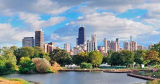 Skyline view of Chicago 