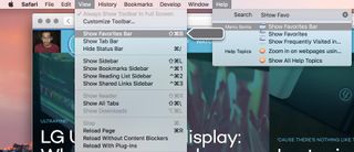 Help menu has a contextual arrow feature that will point out corresponding menu items