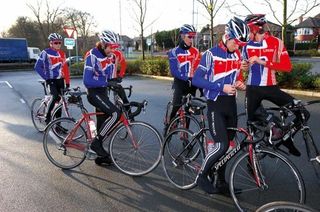 British Cycling's Olympic Academy training ride near their base in Manchester
