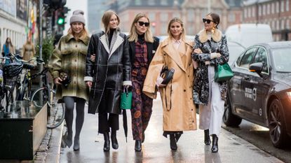 Women walking at fashion week
