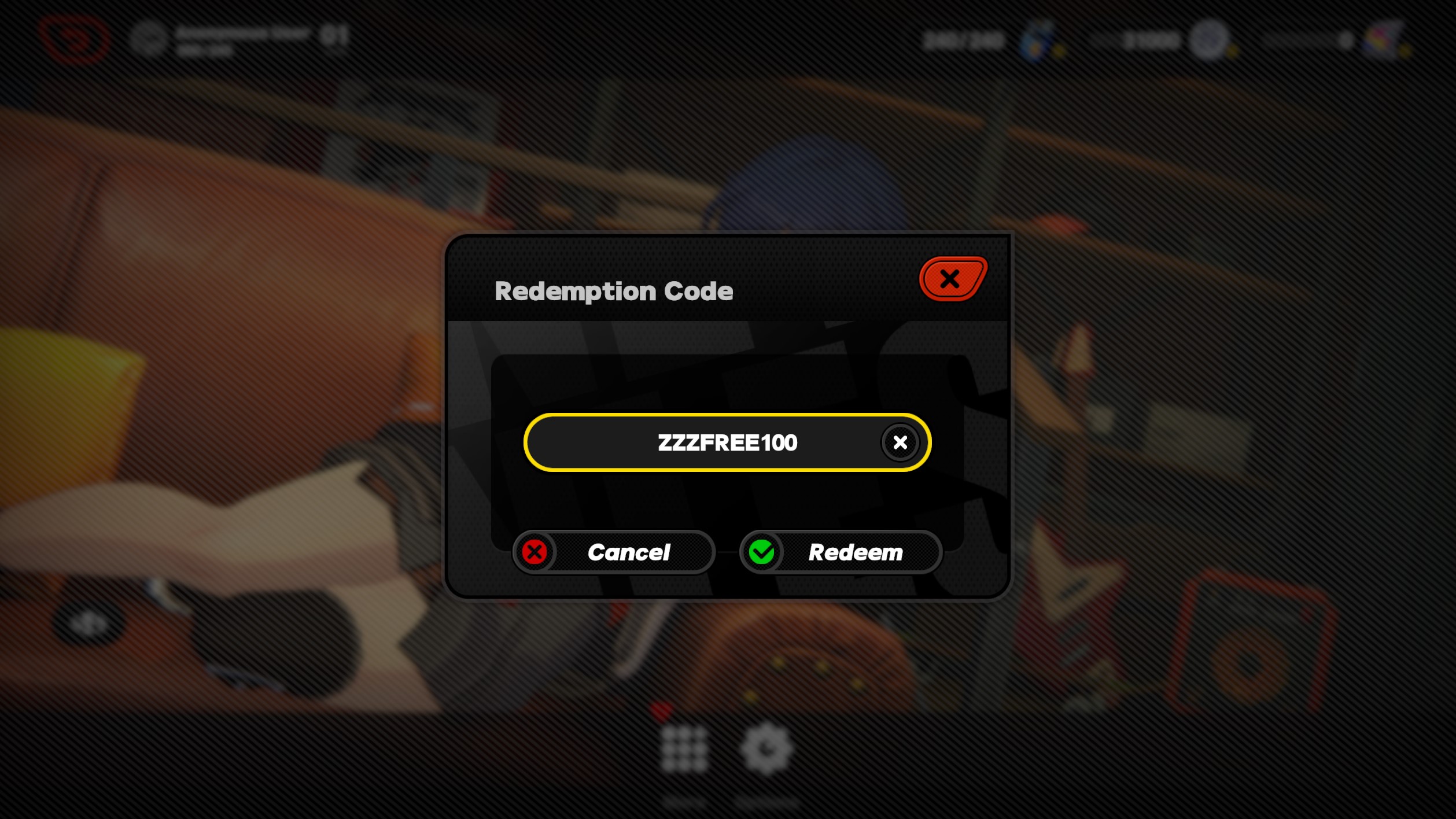 ZZZ code redemption box