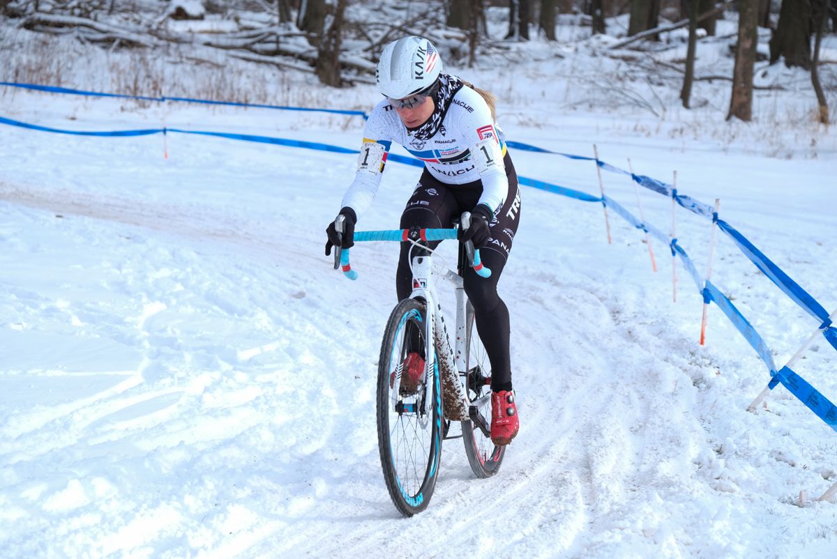 Katie Compton (Trek-Panache) opened a gap and never had to look back