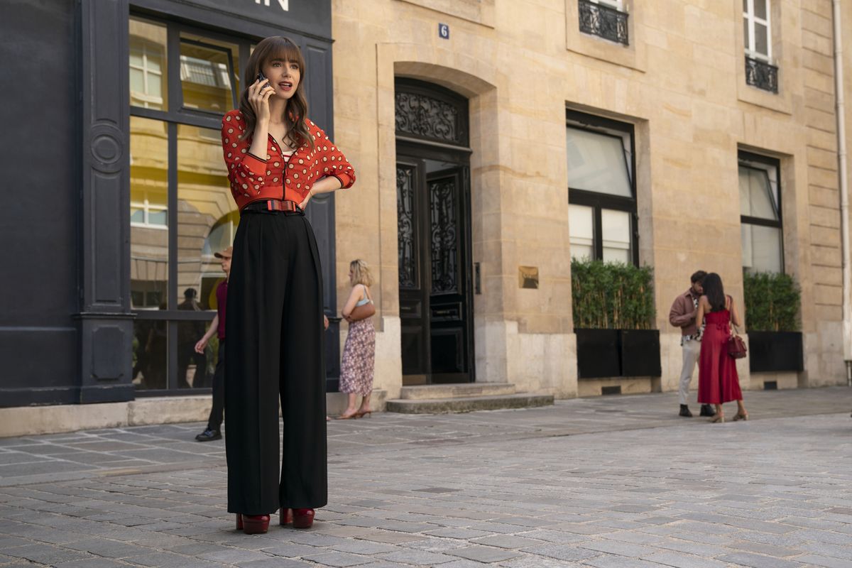 Emily in Paris Lily Collins as Emily in episode 303 of Emily in Paris Cr Stphanie BranchuNetflix 2022