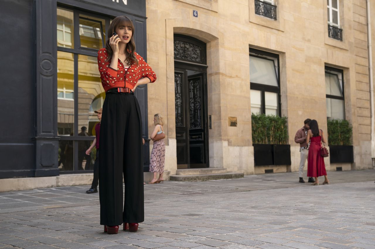 Emily in Paris Lily Collins as Emily in episode 303 of Emily in Paris Cr Stphanie BranchuNetflix 2022