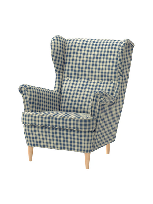 Strandmon Wing Chair - Sulviken Blue/beige
