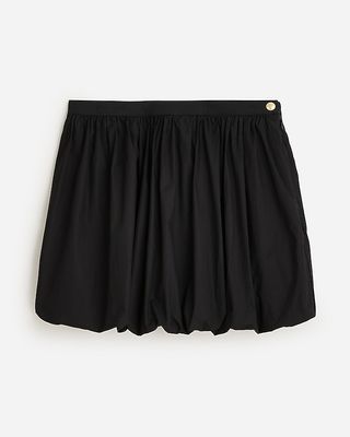 Pre-Order Mini Bubble-Hem Skirt in Cotton Poplin