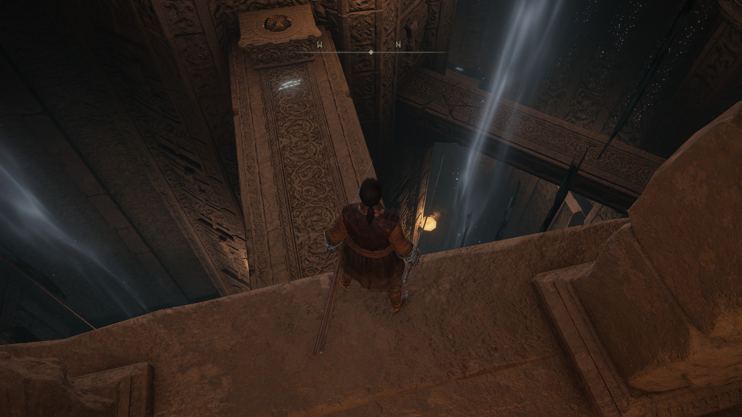 looking down at jumping puzzle