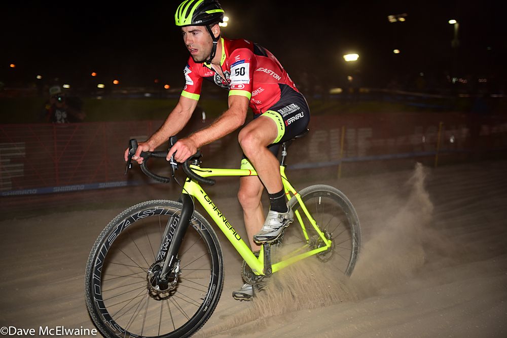 Craig Ritchey (Canada) churning freshly laid sand