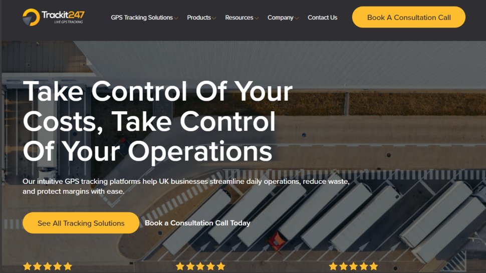 GPSTrackit website screenshot (January 2026).