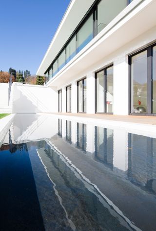 House with swimming pool view