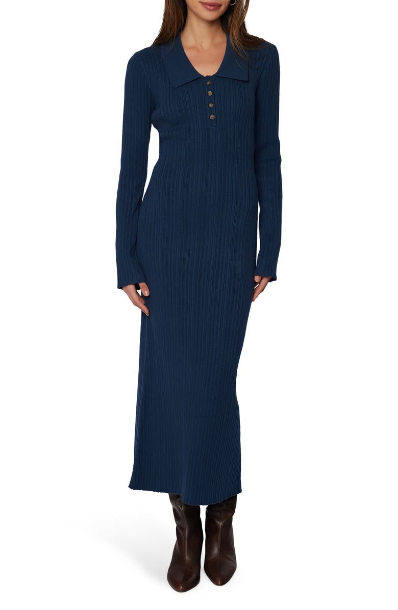 Giustina Long Sleeve Midi Sweater Dress