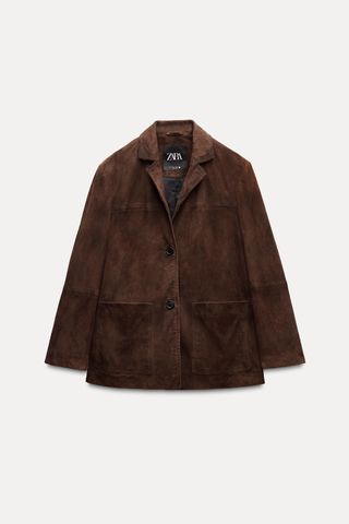 Zara, 100% suede blazer, Zw collection