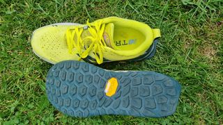 Underside of New Balance Fresh Foam Hierro V6 shoe