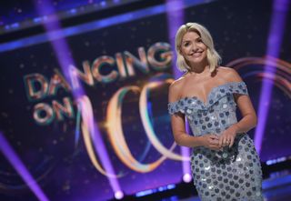 Holly Willoughby presenting Dancing On Ice