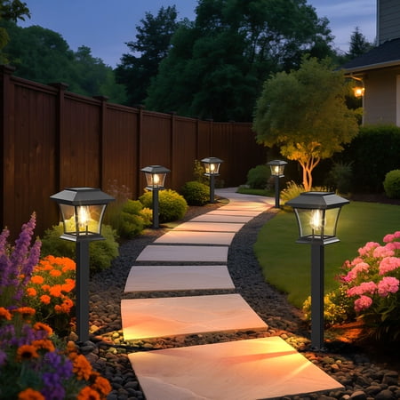 12 Pack Solar Lights Outdoor for Garden Walkway Pathway Lawn Yard Decorative Landscape Lighting. (warm White, 12)