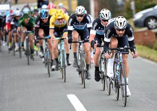 Tom Boonen leads an escape in the 2015 Kuurne-Brussels-Kuurne