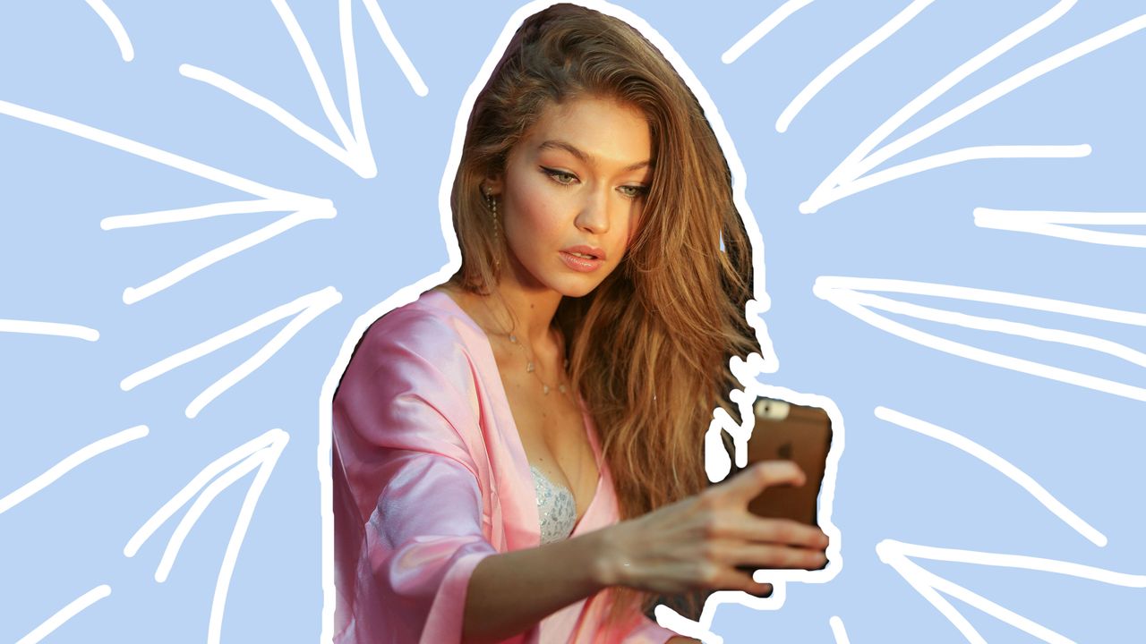 Gigi Hadid taking a selfie