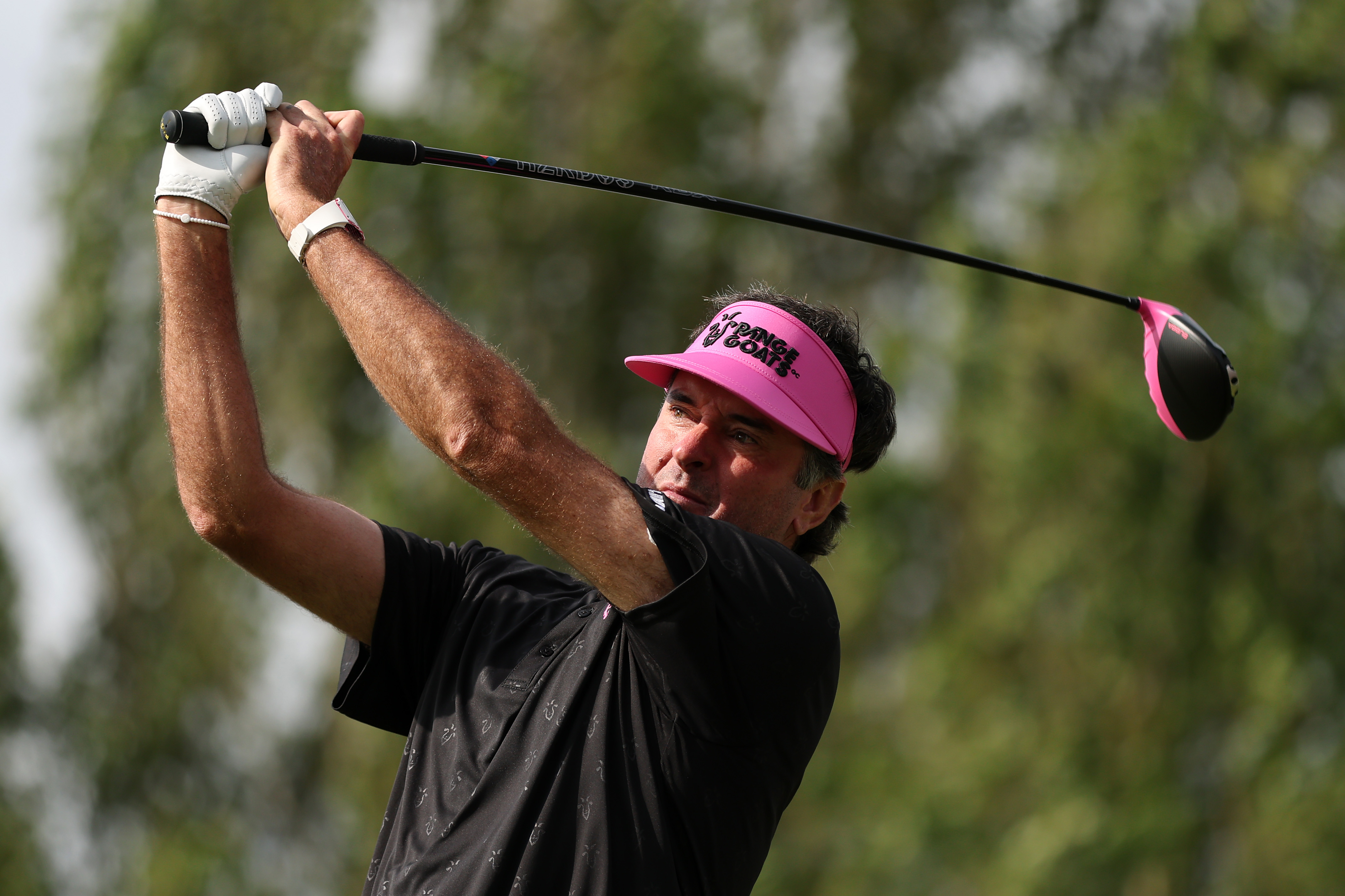 Bubba Watson hits a driver