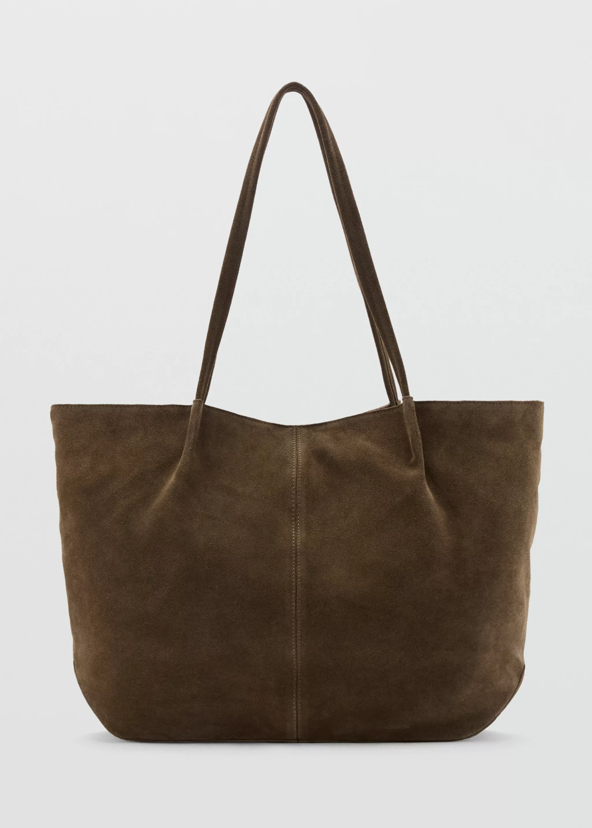 Suede Leather Shopper Bag - Women | Mango Usa