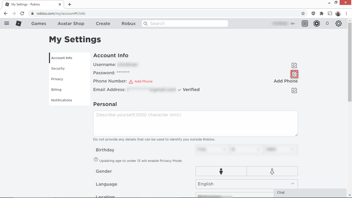 How To Change Your Roblox Password Or Reset Your Roblox Password Techradar - roblox billing settings