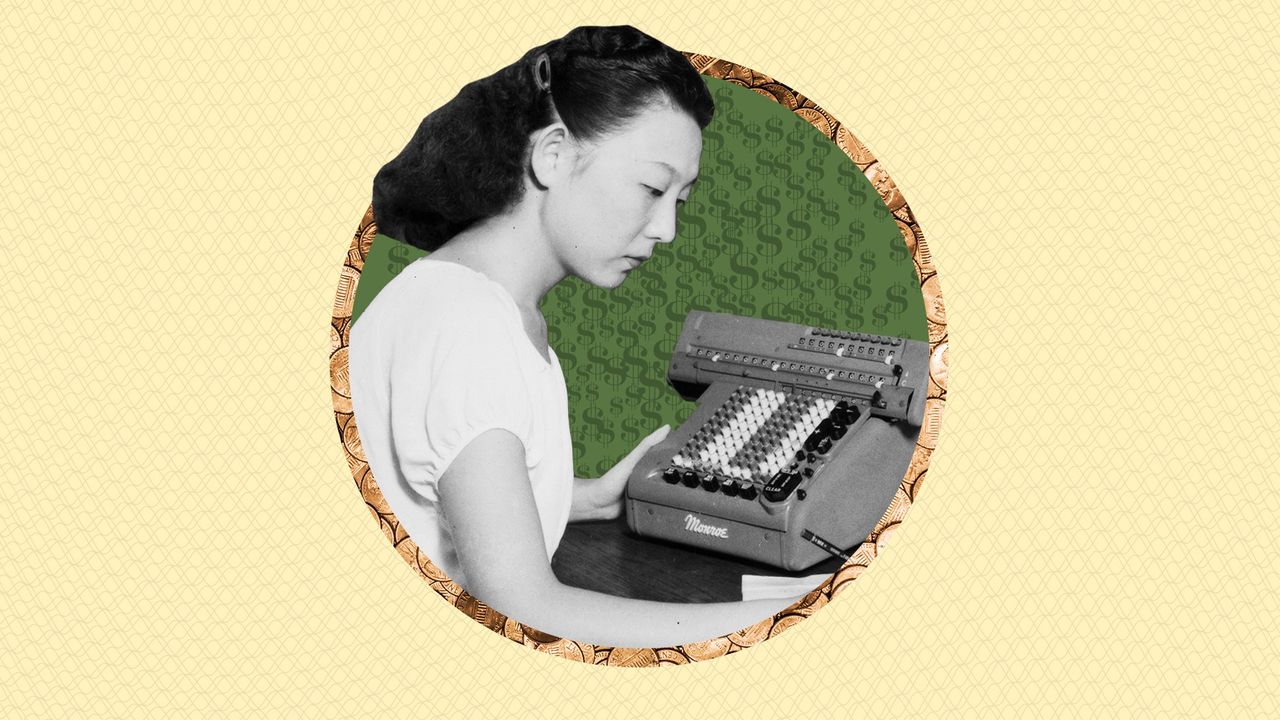 Woman with typewriter