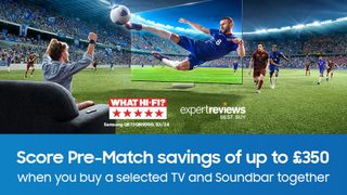 Promo material for Samsung TV and soundbar