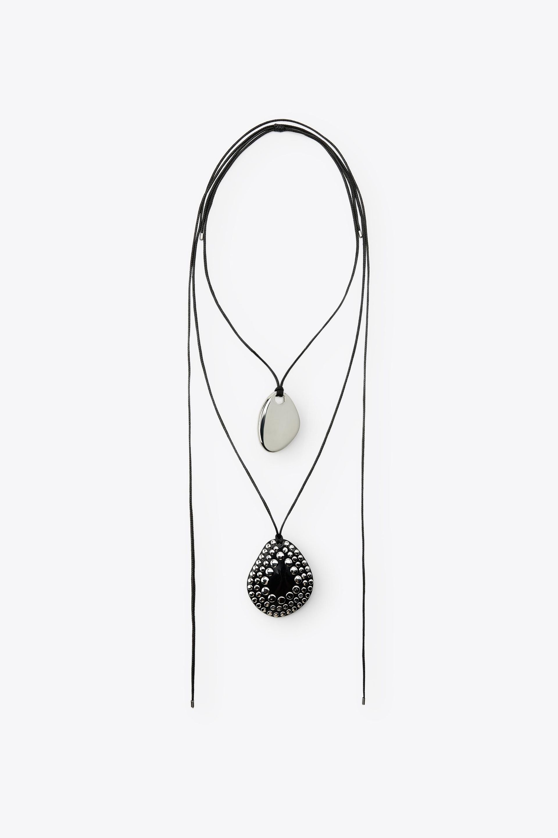 2-Pack Cord Necklaces With Studs