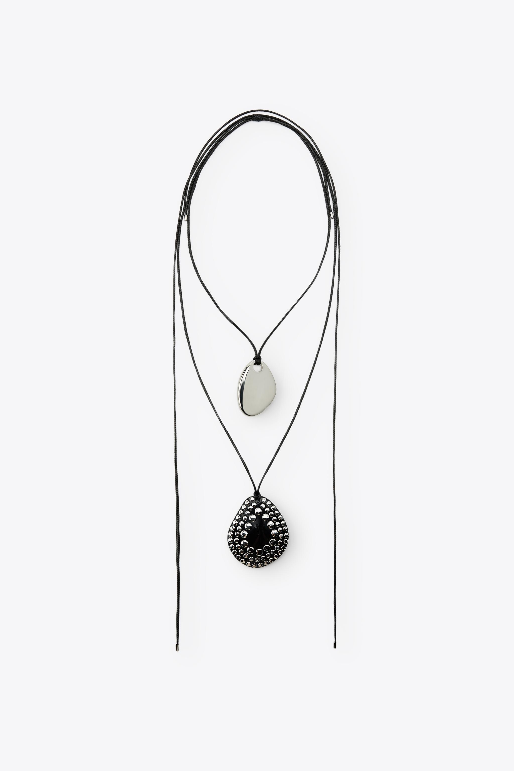 2-Pack Cord Necklaces With Studs