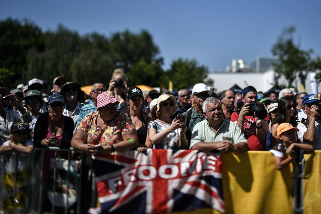 Crowds gather at the Tour de France to see Chris Froome