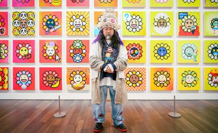 Takashi Murakami and brightly coloured works 