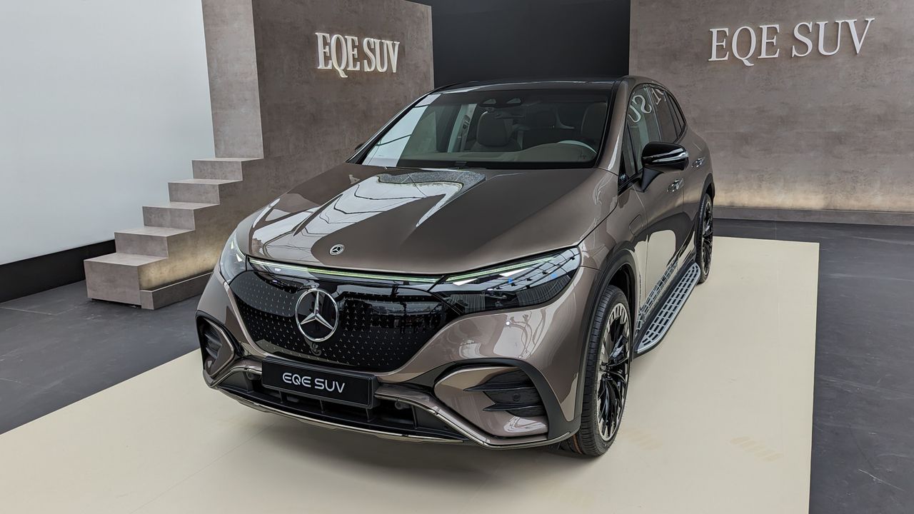 Mercedes-Benz EQE SUV exterior in copper