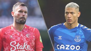 Ben Foster of Watford and Richarlison of Everton could both feature in the Watford vs Everton live stream