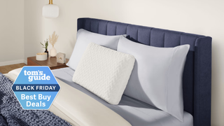 Tempur-Pedic pillows on a bed