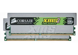 It carries 4 GB of DDR2 memory - Corsair's TWIN2X-2048-6400C4 modules.
