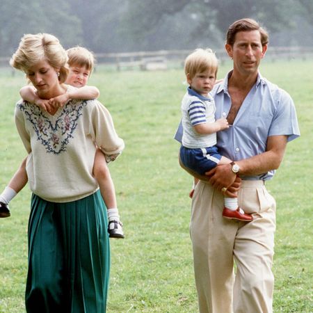 Princess Diana and Prince Charles carrying their kids at Highgrove
