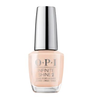 OPI Infinite Shine Gel like Nail Polish in shade Samoan Sand, on a white background