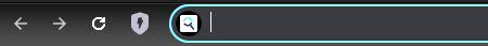 An image showing the Aloha VPN shield icon next to the address bar.