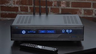 Cary Audio DMS-300A streaming amplifier front shot in dark grey